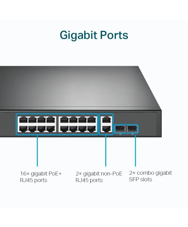TP-LINK TL-SG1218MP 18PORT 10/100/1000 YÖNETİLEMEZ POE SWITCH