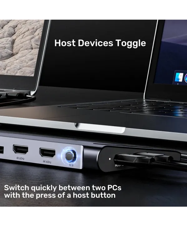 UNITEK UHUB15+ USB-C 4K BAGLANTI ISTASYONU (D1106AGY01)