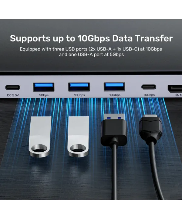 UNITEK UHUB15+ USB-C 4K BAGLANTI ISTASYONU (D1106AGY01)