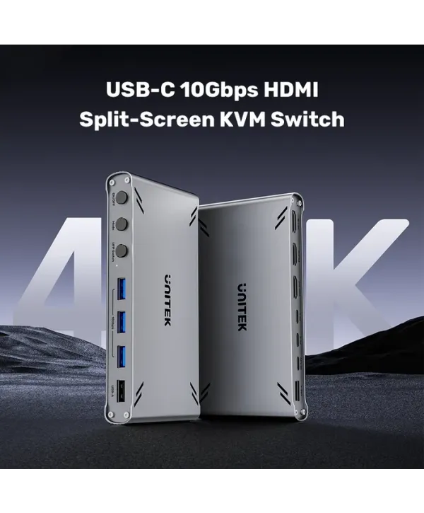UNITEK USB-C 10GBPS HDMI KVM SWITCH (D1118AGY01-EU)