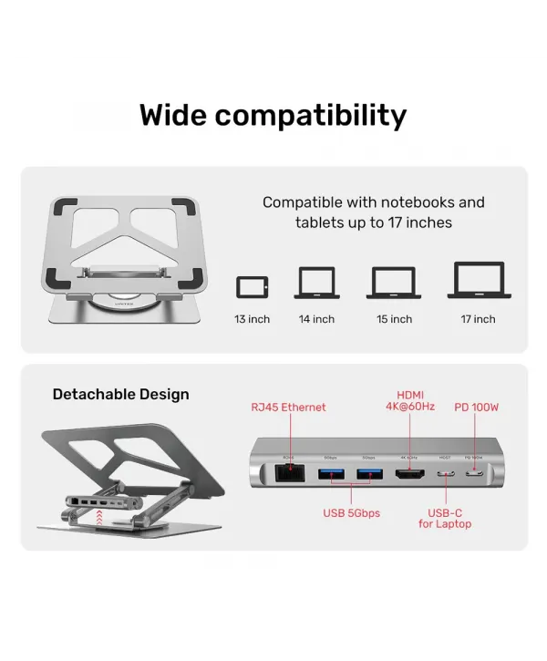 UNITEK USB-C NOTEBOOK STANDI (D1109A)
