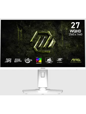 27 MSI MAG 274QRFW X32 0.5MS 320HZ 2K WQHD FLAT RAPID IPS PIVOT BEYAZ GAMING