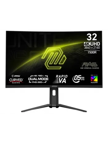 31.5 MSI MAG 321CUPDF 0.5MS 160HZ 4K UHD VA FREE-SYNC CURVED GAMING