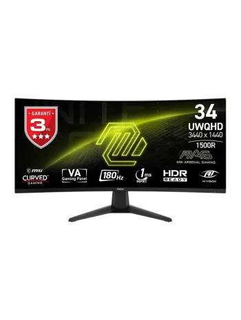 34 MSI MAG 346CQ UWQHD 1MS 180HZ VA CURVED