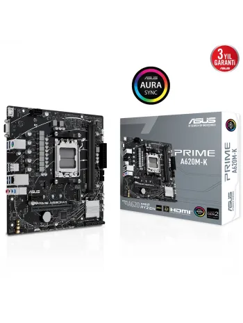 ASUS PRIME A620M-K DDR5 6400+(OC) HDMI VGA M.2 AM5