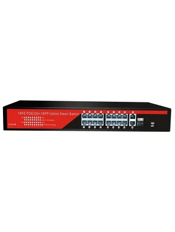 EZCOOL EZ-16PSF-SFP 16PORT 16FE+2GE+1SFP GİGABİT POE SWİTCH 240W