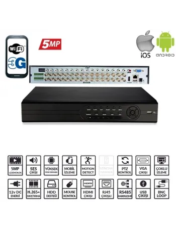 EZCOOL EZ-8732AHD 32 KANAL 2 HDD 5MP XMEYE KAYIT CİHAZI