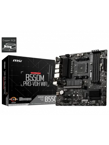 MSI B550M PRO-VDH WIFI DDR4 4400(OC) HDMI MATX AM4