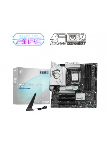 MSI B860M GAMING PLUS WIFI SOKET 1851 DDR5 8600MHZ(OC) 3xM.2 1x TB4 HDMI DISPLAY 5G LAN WIFI 7 mATX