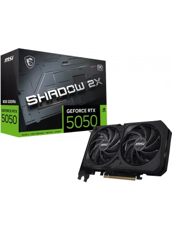 MSI GEFORCE RTX 5050 8G SHADOW 2X OC 8GB GDDR6 128B DX12 PCIE 5.0 X16 (3XDP 1XHDMI)