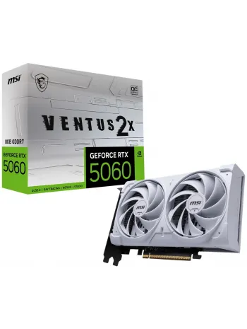 MSI GEFORCE RTX 5060 8G VENTUS 2X OC WHITE GDDR7 128B DX12 PCIE 5.0 X16 (3XDP 1XHDMI)