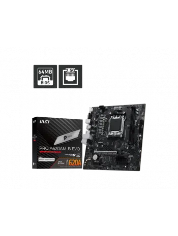 MSI PRO A620AM-B EVO AM5 DDR5 6800(OC) ANAKART