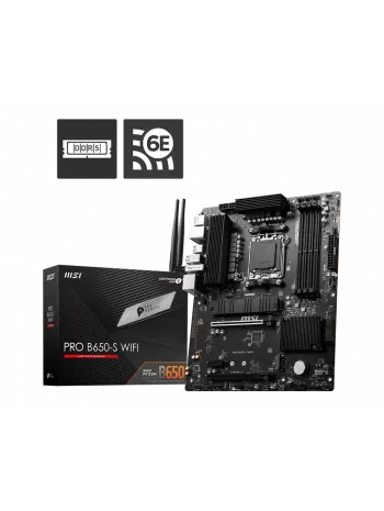 MSI PRO B650-S WIFI DDR5 7200(OC)MHz HDMI DP M.2 ATX AM5