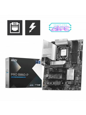 MSI PRO B860-P SOKET 1851 DDR5 8600MHZ(OC) 3xM.2 1x TB4 HDMI DISPLAY 5G LAN ATX