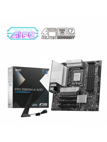 MSI PRO B860M-A WIFI SOKET 1851 DDR5 8600MHZ(OC) 3xM.2 1x TB4 HDMI DISPLAY 5G LAN WIFI 7 mATX