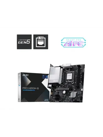 MSI PRO H810M-B DDR5 6400MHz (OC) M.2 mATX 1851P