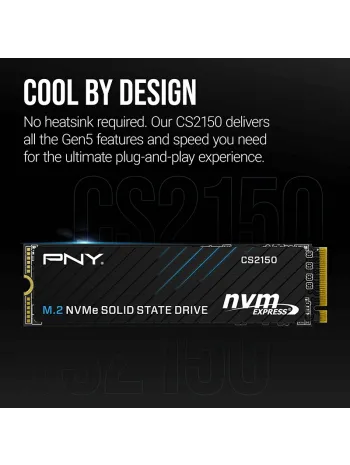 PNY CS2150 2TB  10200/8500 NVMe PCIe Gen5x4 M.2 SSD (M280CS2150-2TB-TB)
