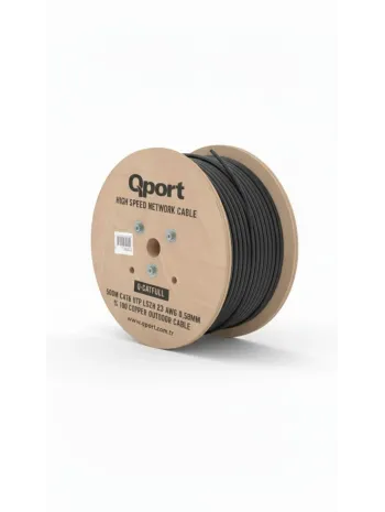 QPORT Q-CATFULL 23AWG 500 METRE CAT6 OUTDOOR SİYAH