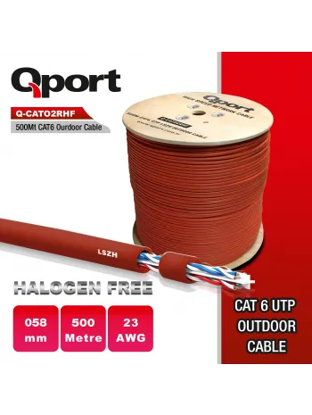 QPORT Q-CATO2RHF LSZH 500M 23AWG MAKARALI HALOGEN FREE KABLO