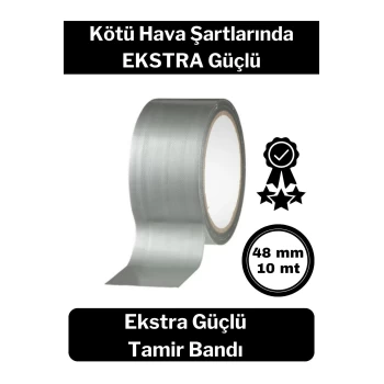Çok Amaçlı Su Geçirmez Sızdırmaz Dayanıklı İzolasyon Gri Tamir Bandı 48 Mm 10 Mt 1 Adet