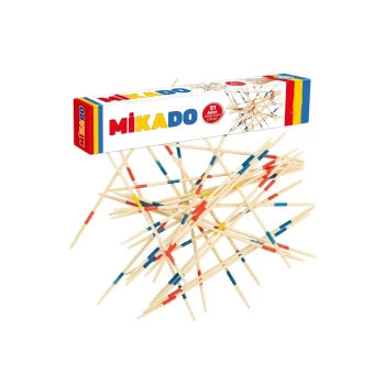 Ahşap Mikado Oyun Çubukları Mini Renkli Eğitici Motor Zeka ve Beceri Oyunu 31 Adet Çubuk