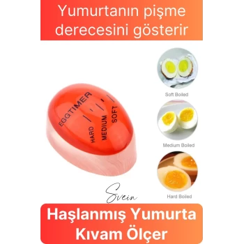 Dublör Yumurta Zamanlayıcı Göstergeli Egg Timer Pişirme Haşlama Süresi Kıvam Ayarlama Aparatı