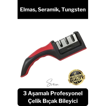 Profesyonel Bileme Aleti 3 Açılı Aşamalı Çok Fonksiyonlu Elmas Seramik Tungsten Çelik El Bıçakları