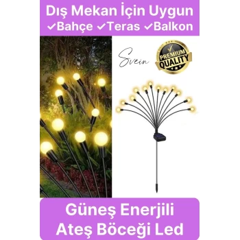 Premium Güneş Enerjili Solar Dış Mekan Su Geçirmez Bahçe Peyzaj Aydınlatma Süs Led Işık Saçaklı