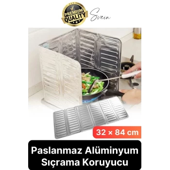 Ocak Fırın Arkası Yağ Sıçrama Koruyucu Katlanır Alüminyum Levha Rüzgar Önleyici Panel Folyo Plaka