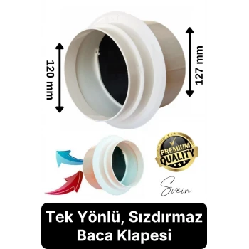 Tek Yönlü Baca Klapesi Mutfak Sızdırmaz Contalı Çekvalfi Aspiratör Davlumbaz Kötü Koku Önleyici