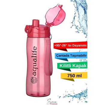 Kilitli Kapaklı Sızdırmaz Suluk Darbeye Isıya Dayanıklı Şeffaf Plastik