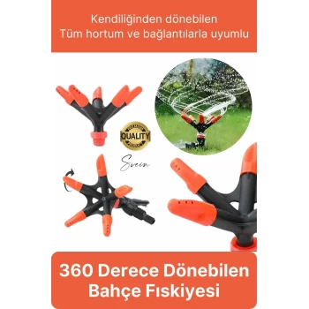 Kendiliğinden Hareketli Dönebilen Çok Yönlü Çim Bahçe Sulama Fıskiye 360 Derece Bakım Aparatı