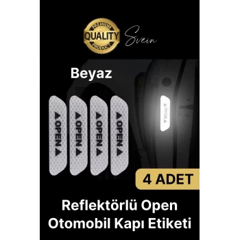 Oto Sticker Yan Kapı İkaz Open Reflektörlü Yapıştırma Oto Aksesuar Binek Ticari İz Bırakmaz