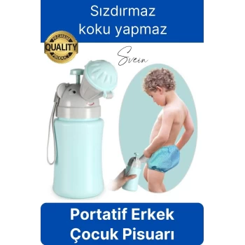 Portatif Erkek Çocuk Pisuarı Lazımlık Çiş Eğitimi Taşınabilir Acil Taşınabilir Mavi Oğlan Tuvalet