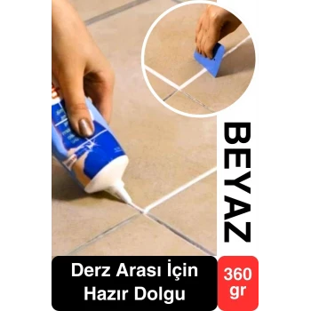 Premium Fayans Arası Beyaz Hazır Derz Dolgu Gaga Uç Tüp Mermer Mutfak Banyo Zemin Duvar Onarıcı