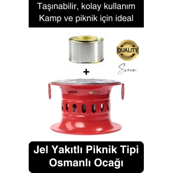 Özel Üretim Jel Yakıtlı Isıtıcı Osmanlı Ocağı Ev İş Yazlık Piknik Kamp Tipi Kolay Taşınabilir Ocak