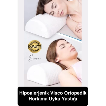 Konforlu Ergonomik Nefes Alabilen Hipoalerjenik Visco Ortopedik Horlama Uyku Yastığı Boyun