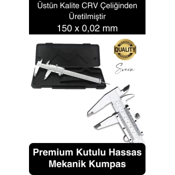 Premium Endüstriyel Hassas Ölçüm Mekanik Kumpas Analog Mikrometre Derinlik Genişlik 150 x 0.02 mm