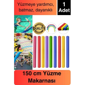 Renkli Dayanıklı Deniz Havuz Yüzme Makarnası Tatil Yüzücü Batmayan Sosis Köpüğü Yardımcı 1 Adet