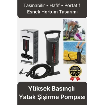 Çok Amaçlı Taşınabilir Hafif Portatif Yüksek Basınçlı Şişme Yatak Havuz Şişirme Manuel El Pompası