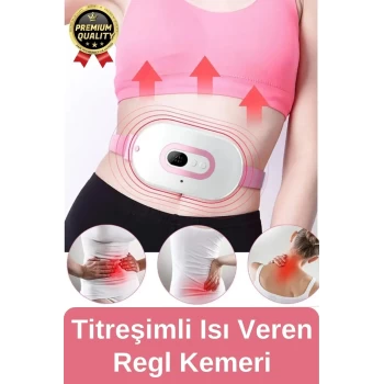 Kadınlar İçin Titreşimli Isı Veren Ağrı Azaltan Sıcak Tutan Dijital Özel Gün Regl Adet Bel Kemeri