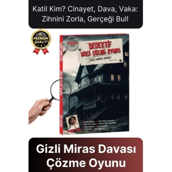 Premium Eğlenceli Kanlı Para Katil Kim Çok Gizli Miras Davası Dedektif Cinayet Vaka Çözme Oyunu