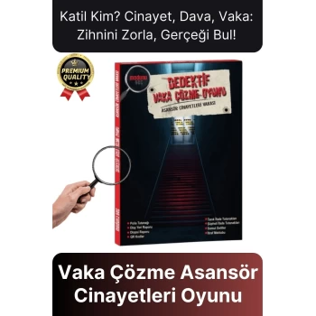 Premium Eğlenceli Asansör Cinayetleri Kanlı Para Katil Kim Çok Gizli Dava Dedektif Vaka Çözme Oyunu