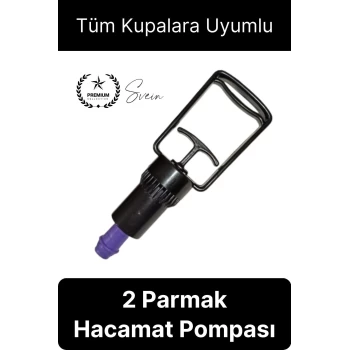 Kolay Kullanım 2 Parmak Hacamat Pompası Tüm Kupalarla Uyumlu Plastik Dayanıklı 1 Adet Kan Dolaşımı