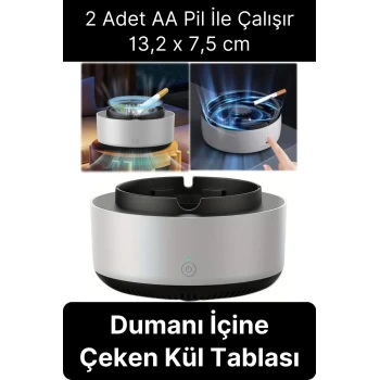 Dumanı İçine Çeken Kül Tablası Akıllı Koku Hava Temizleyici Kokusuz Küllük Filtreli Arabada Ev Ofis