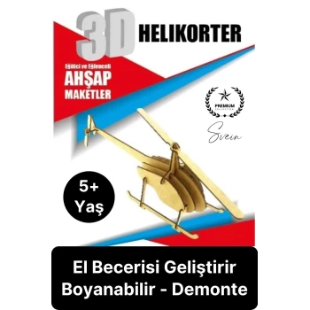 Özel Üretim 3 Boyutlu Minyatür Ham Ahşap Maket Boyanabilir Eğitici Öğretici Motor Beceri Hobi Oyun