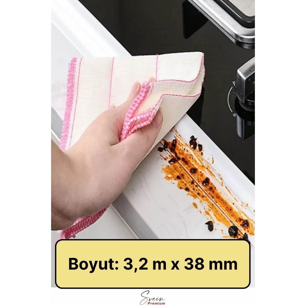 Su Sızdırmaz Geçirmez Dayanıklı Lavabo Tezgah Küvet Duş Banyo Mutfak Pencere Kenar Bandı 3,2 Mt