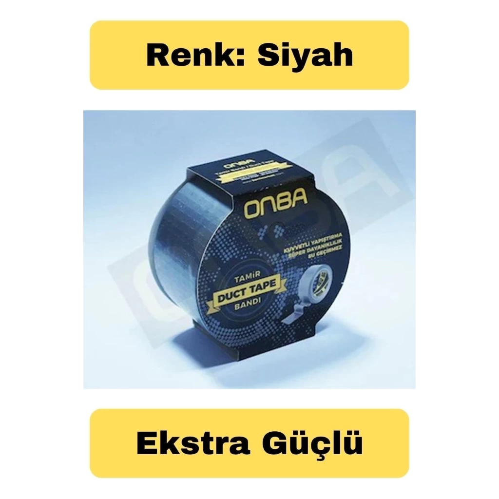 Çok Amaçlı Su Geçirmez Sızdırmaz Dayanıklı Izolasyon Siyah Tamir Bandı 48 Mm 10 Mt 1 Adet