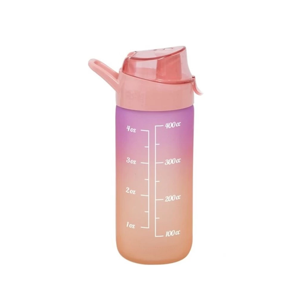 Motivasyonel Cam Su Şişesi Çift Renkli Kapaklı Sızdırmaz Akıtmaz Sporcu Suluk Bpa İçermez 500 ml