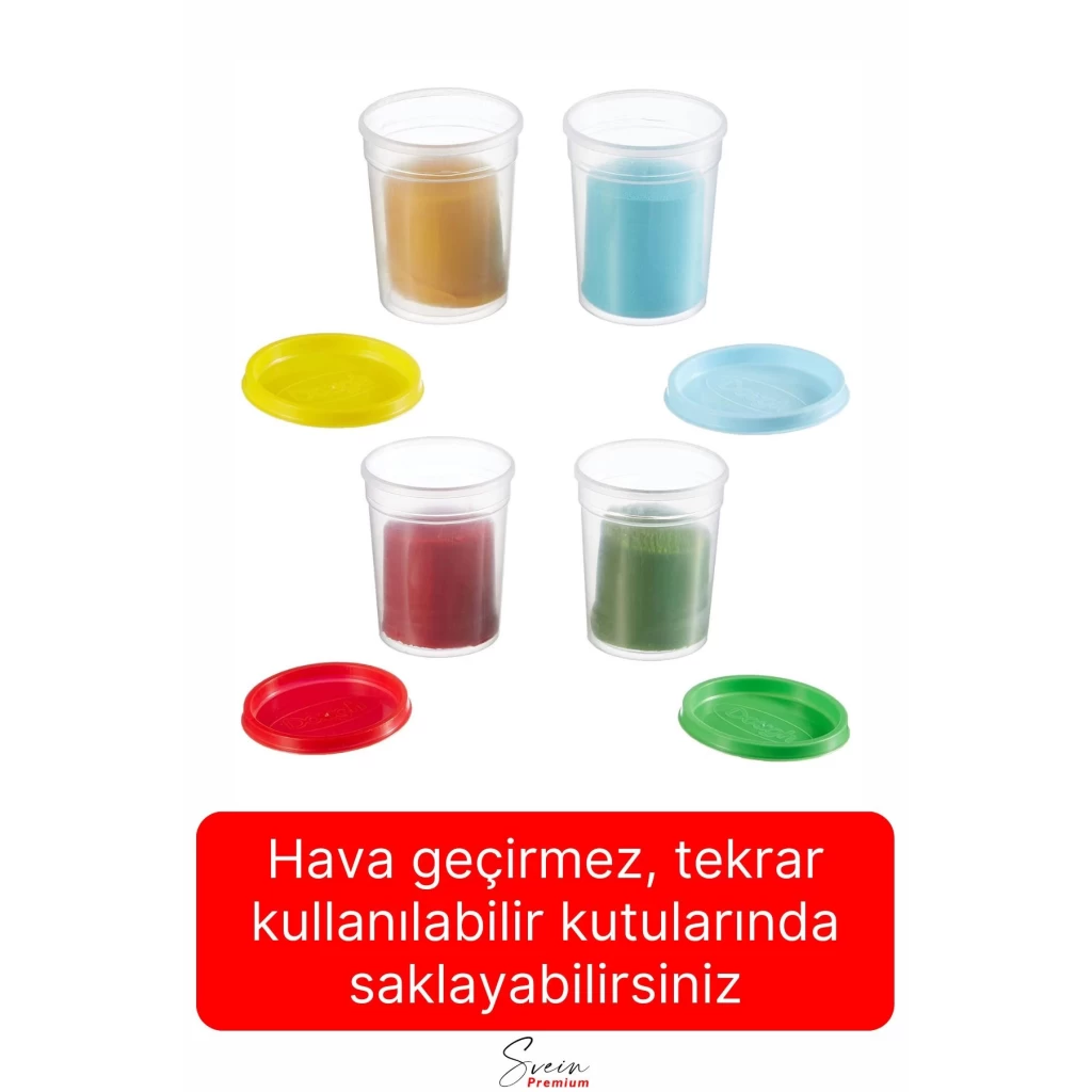 Eğitici Yaratıcı 4x120 gr Play Dough Zararsız Çocuklar İçin Güvenli Eğlenceli Oyun Hamuru Seti